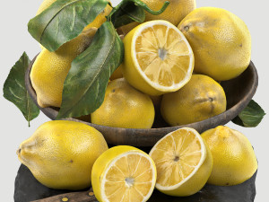 Bowl of lemons 3D-Modell