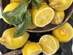 Bowl of lemons 3D Модель