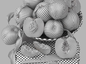 Bowl of peaches fruit Modelo 3D