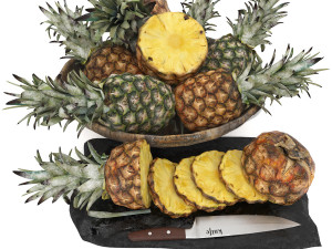 Bowl of pineapples Modelo 3D