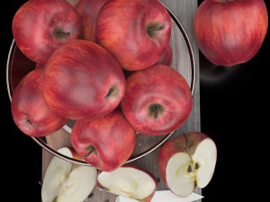 Bowl of red apples Model 3D