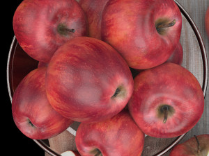 Bowl of red apples Model 3D