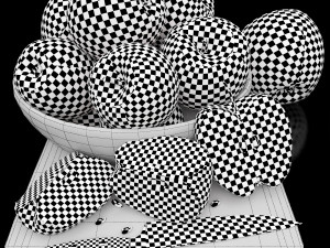 Bowl of red apples Model 3D