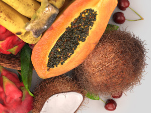 Exotic tropical fruits 3D मॉडल