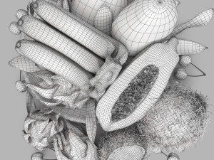 Exotic tropical fruits 3D मॉडल