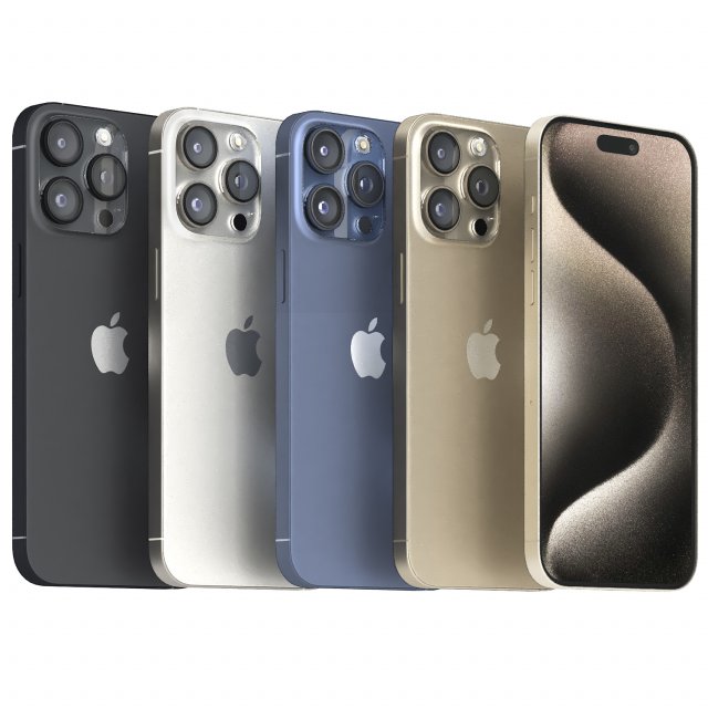 Apple iphone 15 pro max 3D 模型 .c4d .max .obj .3ds .fbx .stl .blend 