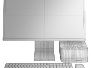 Apple mac studio pc set with display 3D Model