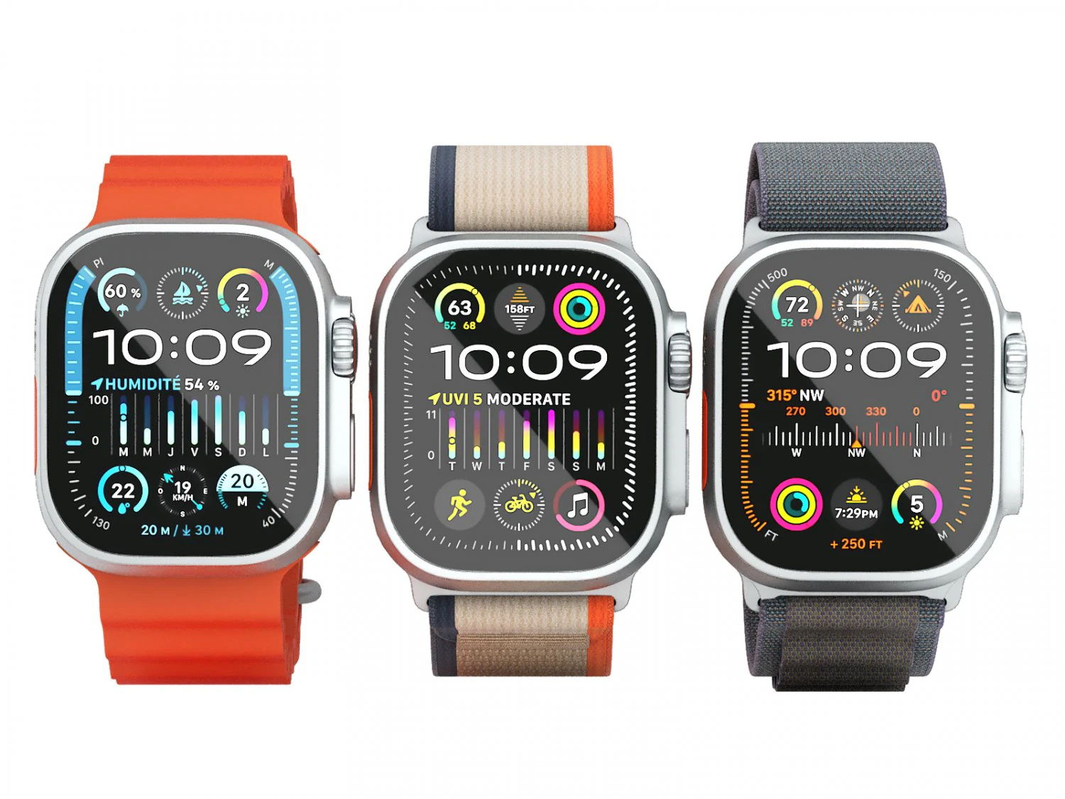 Apple watch ultra 2 3D Model .c4d .max .obj .3ds .fbx .stl .blend