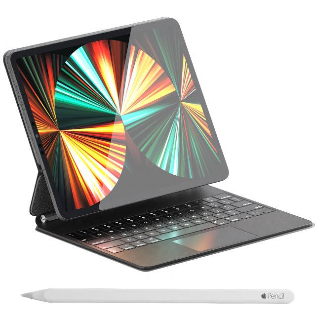 Black magic keyboard ipad pro 129 Model 3D .c4d .max .obj .3ds .fbx .stl .blend 