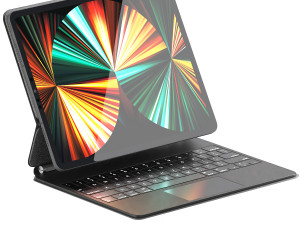Black magic keyboard ipad pro 129 Modelo 3D