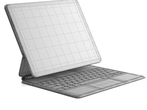 White magic keyboard ipad pro 129 3D Model