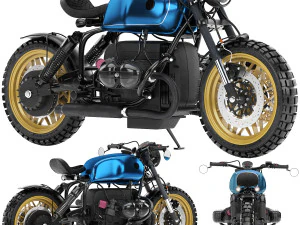 青いバイク 3Dモデル