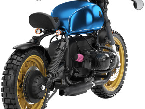 Blue motorcycle 3D Model