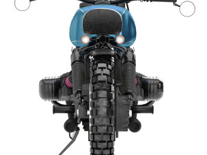Blue motorcycle 3D Model