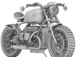 Motocicleta azul Modelo 3D