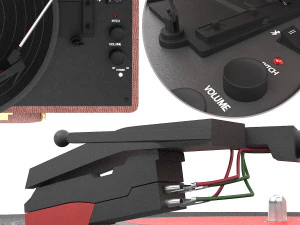 Crosley cruiser deluxe record player 3D Model
