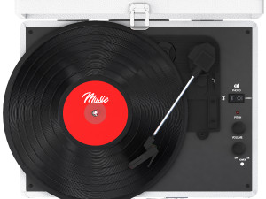White crosley cruiser deluxe record player Modelo 3D
