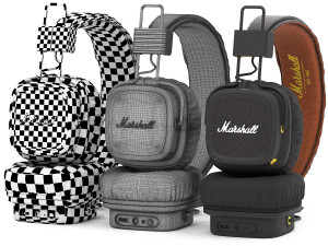 Marshall Major two Bluetooth headphones Model 3D