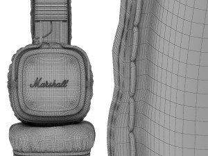 Marshall Major two Bluetooth headphones Model 3D