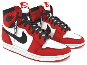 air jordan 1 retro vermelho Modelo 3D