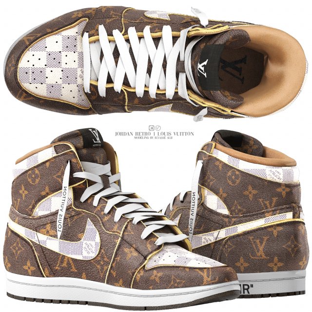 Jordan retro 1 louis clearance vuitton