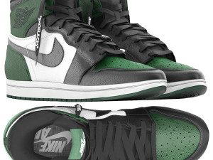 Air jordan 1 retro high pine green 3D Модель