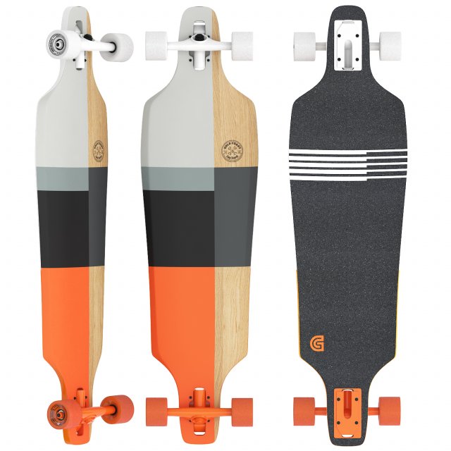 Gold coast pressure longboard 3D Model .c4d .max .obj .3ds .fbx .stl .blend 