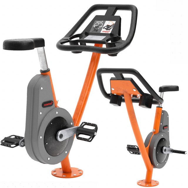 Outdoor Fitness Bike 3D Модель .c4d .max .obj .3ds .fbx .stl .blend 
