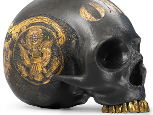 Black skull head Model 3D