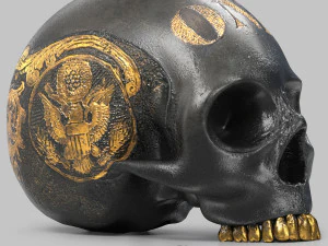 Black skull head 3D Model