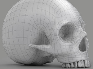 Black skull head 3D Модель