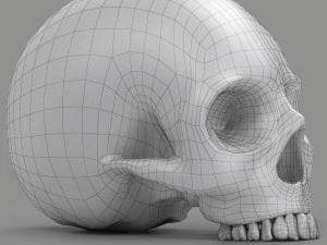 Black skull head 3D Model