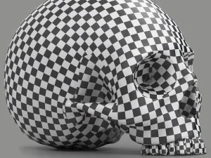 Black skull head 3D Model