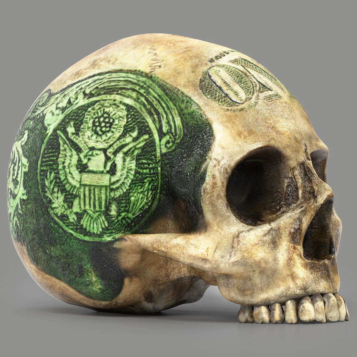 Skull head 3D Model .c4d .max .obj .3ds .fbx .stl .blend 
