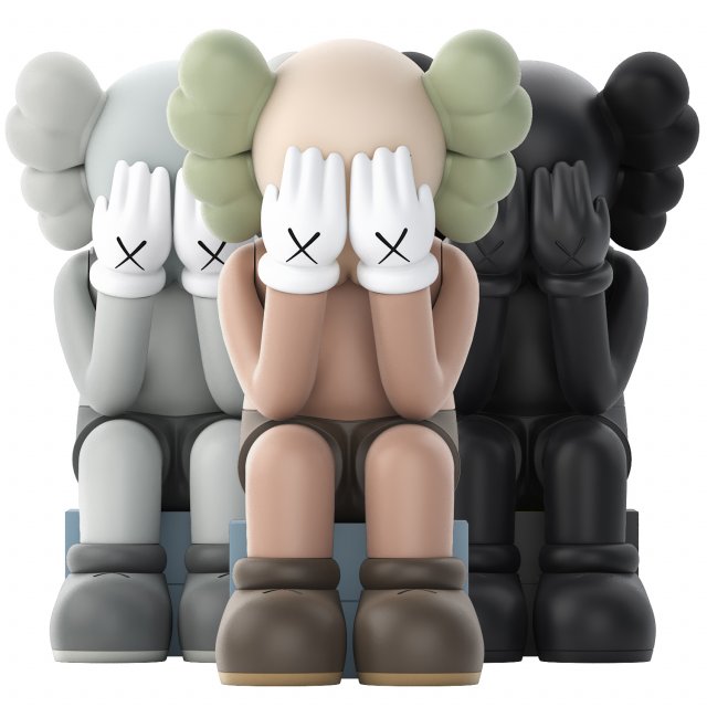 Kaws passing through open edition vinyl figure 3D Model .c4d .max .obj .3ds .fbx .stl .blend 