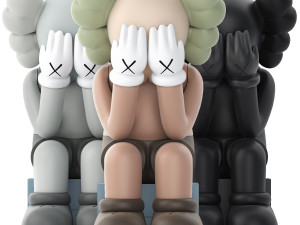 Kaws passing through open edition vinyl figure 3D 模型