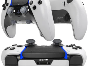 Sony playstation 5 slim with controller 3D Model