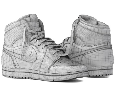 Air jordan 1 retro high og obsidian university blue 3D 모델