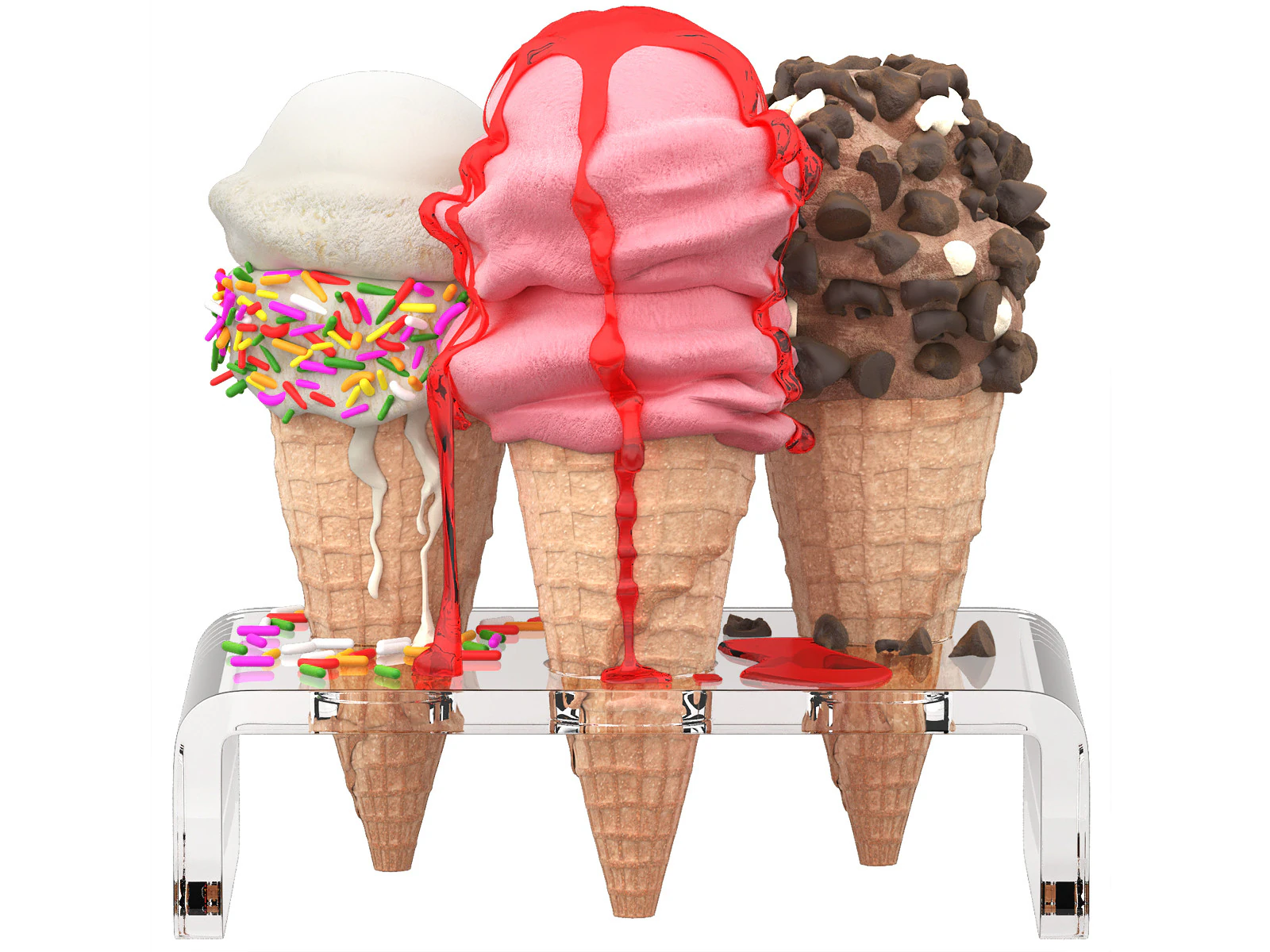 Plate of seafood oysters 3D Model .c4d .max .obj .3ds .fbx .stl .blend 