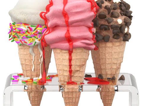 Plate of seafood oysters 3D Model