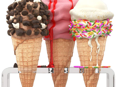 Plate of seafood oysters 3D Model