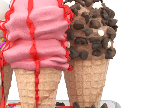 Plate of seafood oysters 3D Model