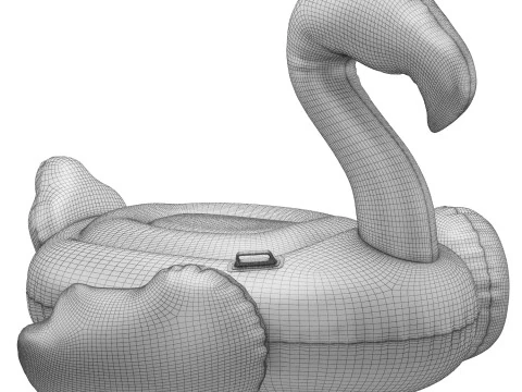 Pink Intex mega flamingo Inflatable Island 3D Model