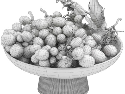Bowl of grapes 3D 모델
