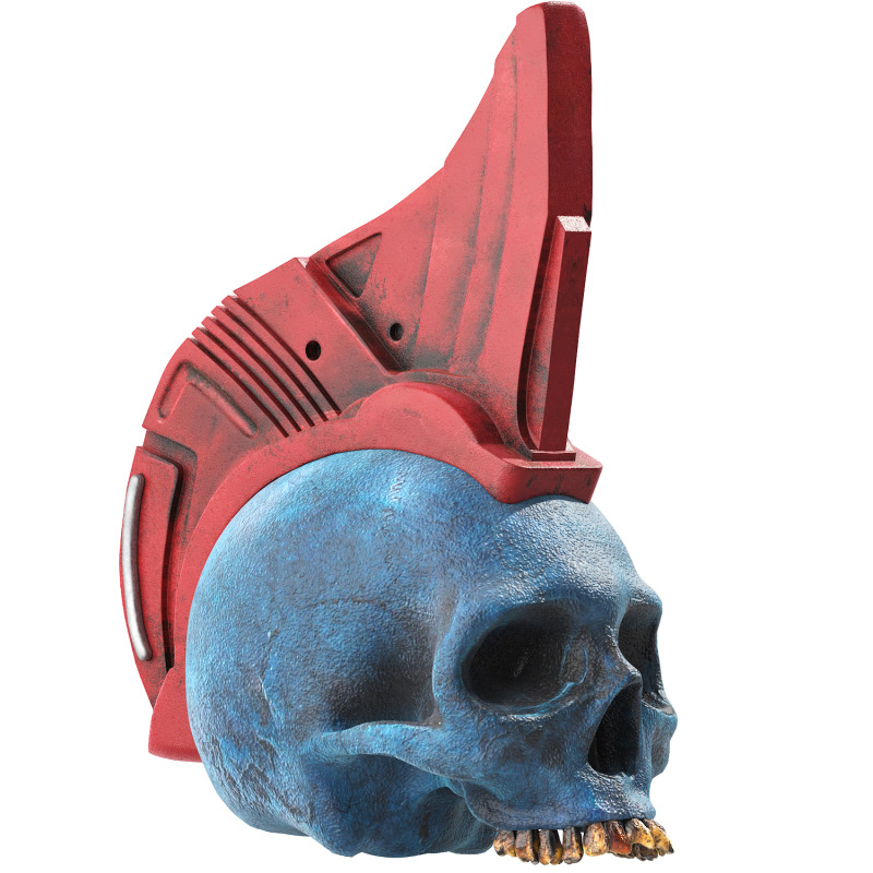 Yondu skull 3D Модель .c4d .max .obj .3ds .fbx .stl .blend 