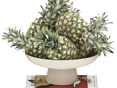 Bowl of pineapples 3D-Modell