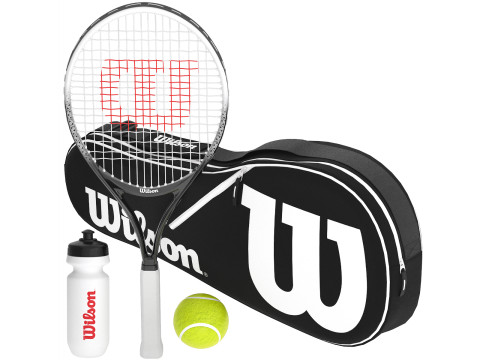 Wilson burn black junior tennis racquet bundle Model 3D