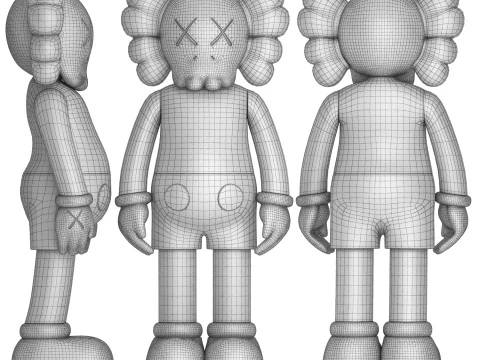 Figura do companheiro Kaws Modelo 3D