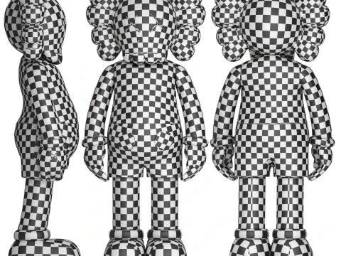 Figura do companheiro Kaws Modelo 3D