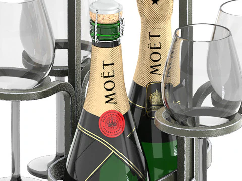 Weston wine charcuterie caddy two bottle 3D Model